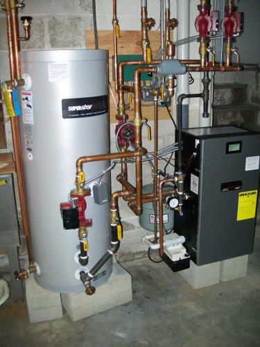 Burnham Alpine boiler with a 45 gallon Superstor 