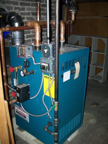 Burnham gas steam boiler