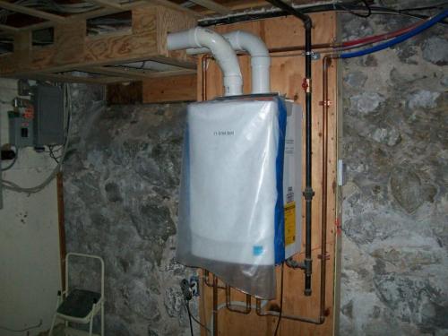 Navien tankless water heater installed in Melrose, MA