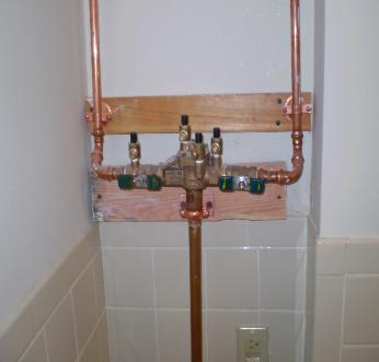 Commercial testable back flow installed in North Reading, MA