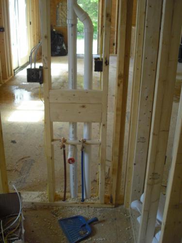 Rough plumbing for laundry in Medford, MA