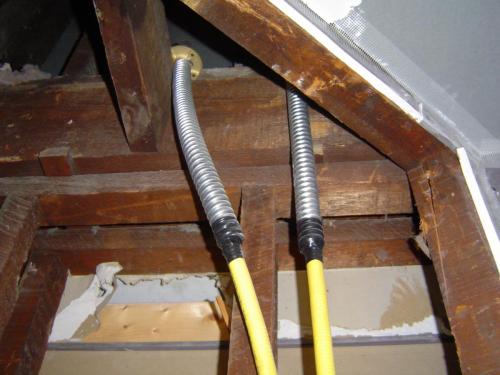 TracPipe natural gas flexible pipe installed in Arlington, MA