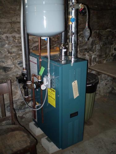 Burnham natural gas cast iron boiler installed in Burlington, MA. 