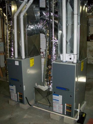 (2) American Standard high efficiency furnace installed in Brighton, MA.  Installation received GasNetworks rebate