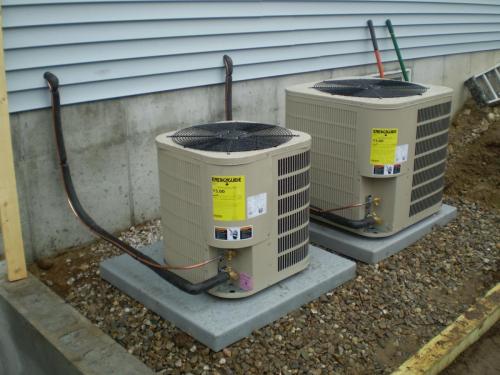 (2) Ducane condensers installed in Medford, MA as part of a First Company hydro air system.