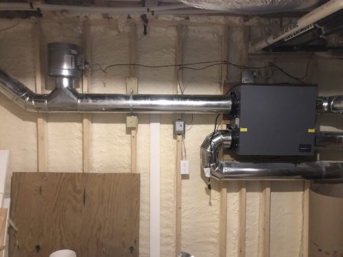 Broan ERV installed in Lexington, MA