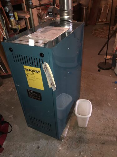 Burnham natural gas steam boiler