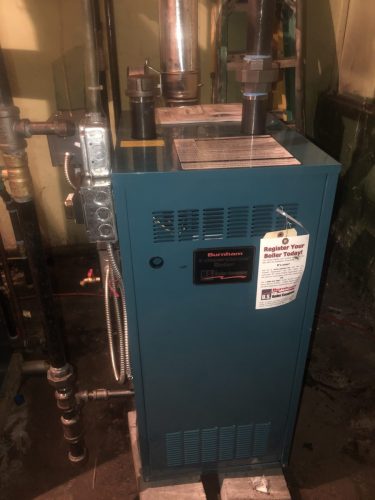 Burnham natural gas steam boiler 