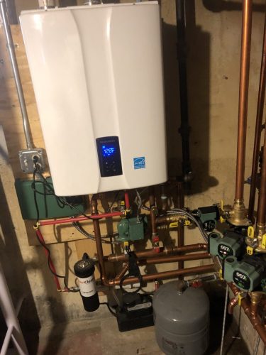 Navien natural gas high efficiency combi hot water boiler 