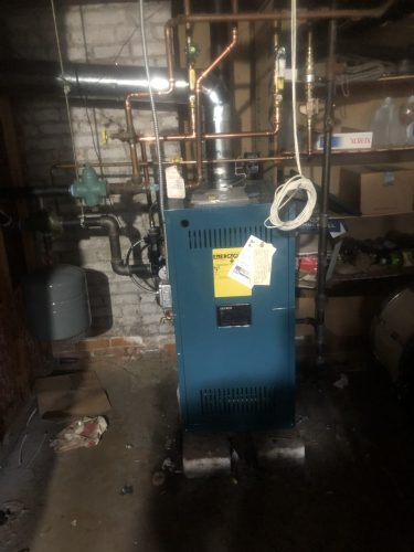 Burnham natural gas hot water boiler