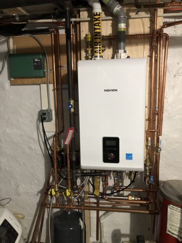 Navien natural gas high efficiency combinatiion heat and hot water boiler