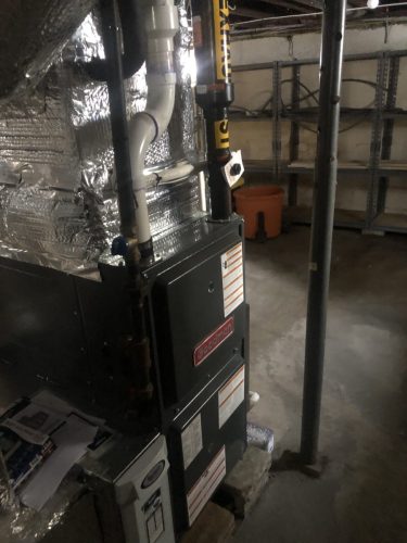 Goodman 96% efficient natural gas furnace with 3 ton Goodman air conditioning coil 
