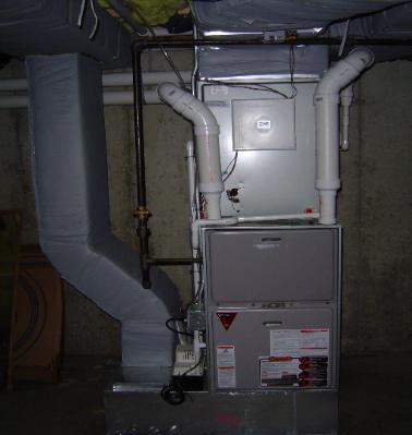 Ruud high efficiency furnace installed in Bedford, MA