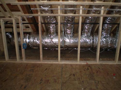 Rough ductwork installed in Winchester, MA